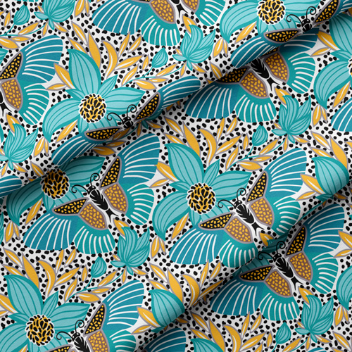 Fabric witrh butterfly print