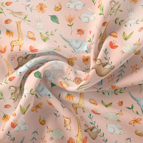 Fabric with kids print