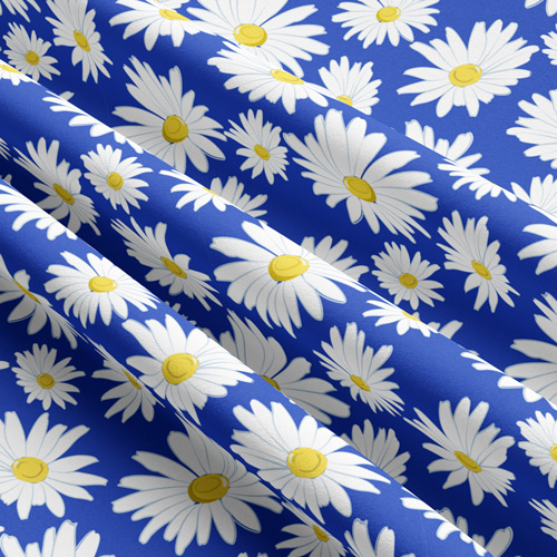 Fabric printed with navy pattern