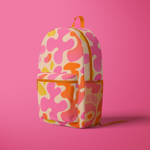 Bag with magenta print