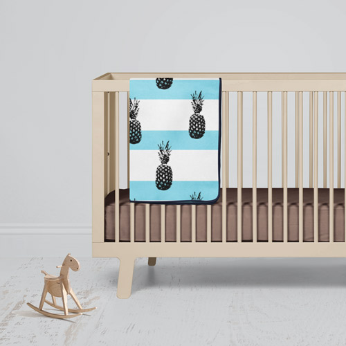 Decke aus Baumwollstoff mit Ananasmuster