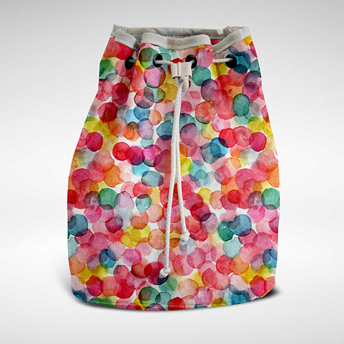 Rucksack-Tasche mit digital gedruckten Punkten