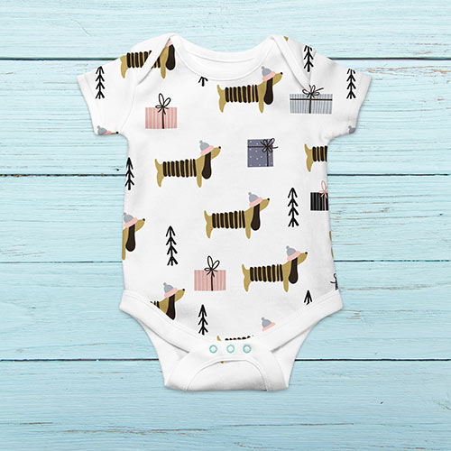 body dla dziecka w świąteczny wzór