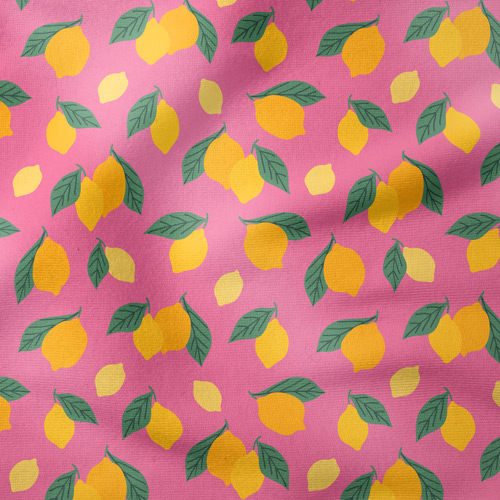 Fabric printed with magenta pattern