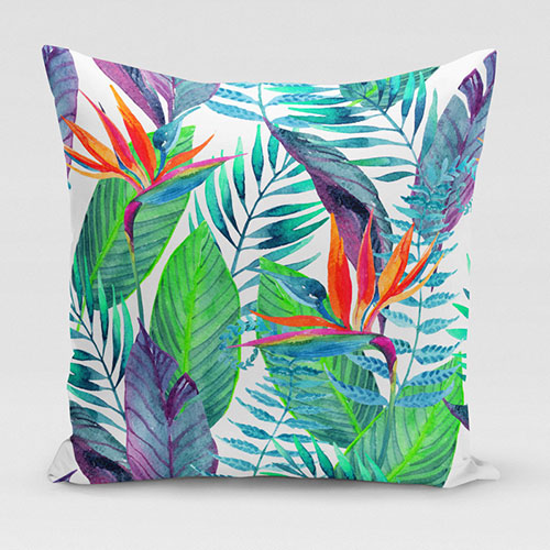 Baumwollkissen in einem exotischen Muster