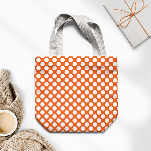 torba z materiału w groszki