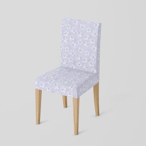 chair upholstery cover made with pastel patterned fabric