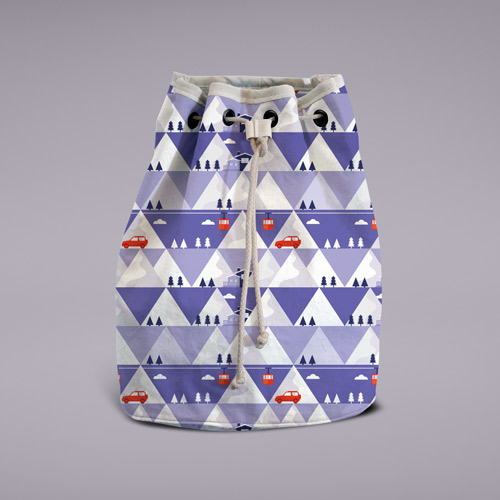 bag made of ski fabric