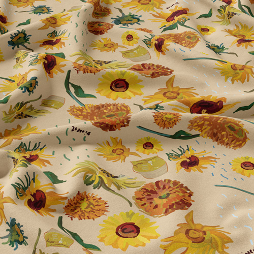 Fabric with Van Gogh's sunflowers
