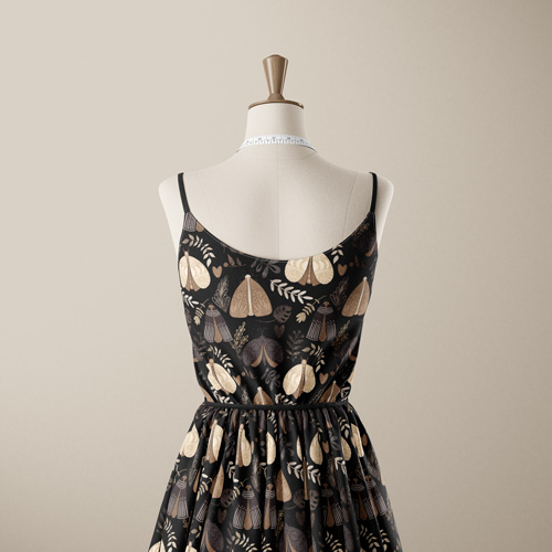 Dress with magic motif