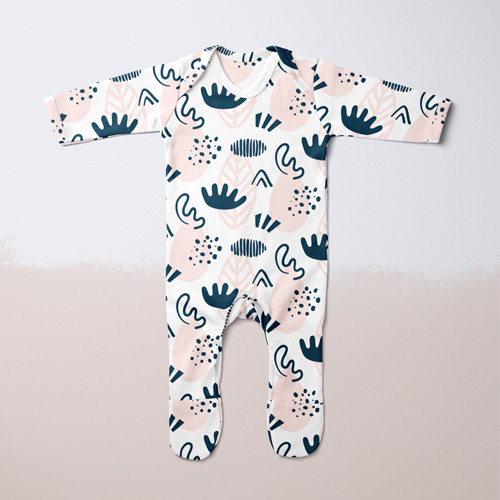 Baby onsie with scandinavian print