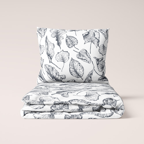 Bedding printed with autumn pattern