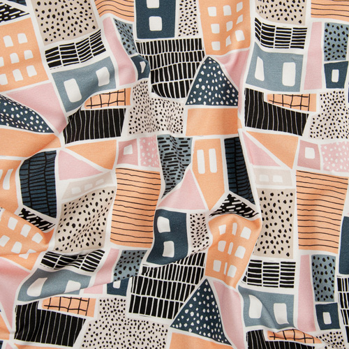Scandi print on sewing fabric